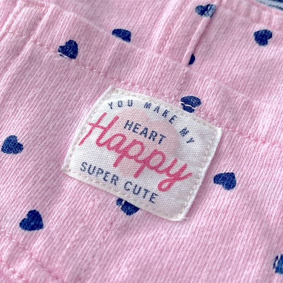 007 Carter's Heart Print Overall Short Set - Picture 4 of 4
